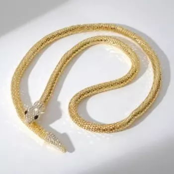 Колье "Змея" жгут на магните, цвет белый в золоте