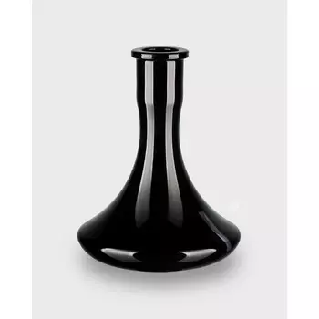 Колба для кальяна "Крафт", h-26см, d-21.5см, черная с прозрачной полосой