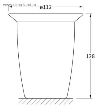 Колба туалетного ерша , матовое стекло, ARTWELLE