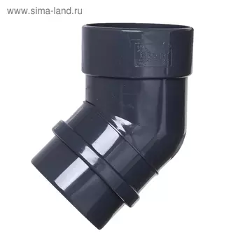 Колено для водосточной трубы DCKE LUX, 45°, цвет графит