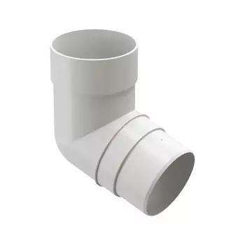 Колено для водосточной трубы DCKE PREMIUM, 72, цвет пломбир