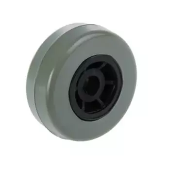 Колесо мебельное ТУНДРА, обрезиненное, d=50 мм, с утопленной ступицей, серое