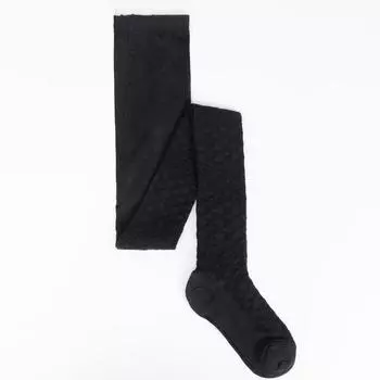 Колготки детские ажурные, цвет черный, рост 140-146 см