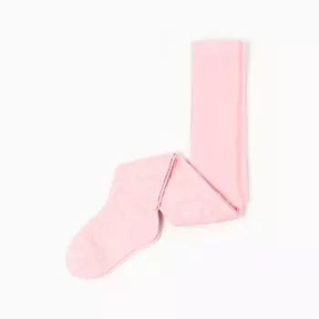 Колготки детские ажурные, цвет светло-розовый, рост 62-68 см