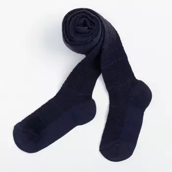 Колготки детские ажурные, цвет темно-синий, рост 128-134 см