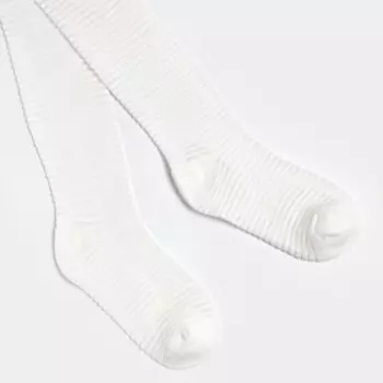Колготки детские, цвет белый, рост 104-110