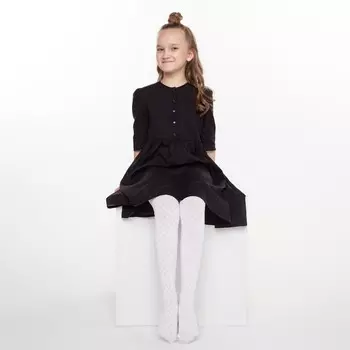 Колготки детские, цвет белый, рост 116-122 см