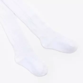 Колготки детские, цвет белый, рост 128-134 см