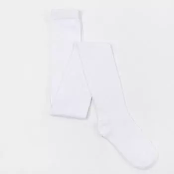 Колготки детские, цвет белый, рост 128-134 см