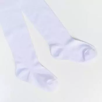 Колготки детские, цвет белый, рост 128-134 см