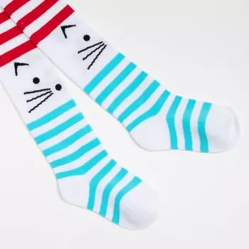 Колготки детские, цвет бирюзовый, рост 86-92 см