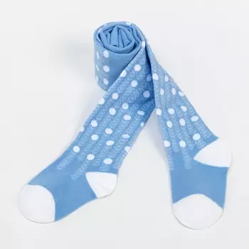 Колготки детские, цвет голубой, рост 98-104