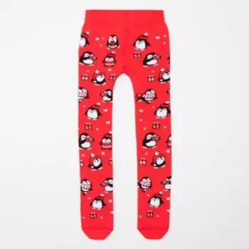 Колготки детские, цвет красный, рост 62-74 см