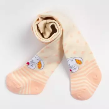 Колготки детские, цвет кремовый, рост 74-80 см