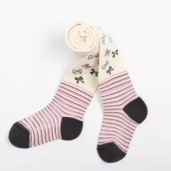 Колготки детские, цвет молочный, рост 116-122 см