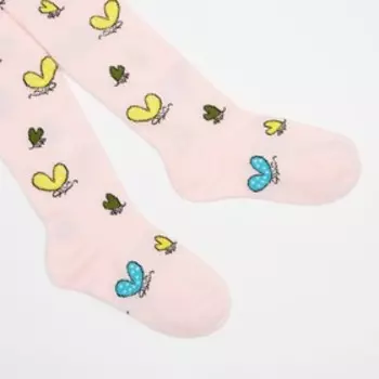 Колготки детские, цвет розовый, рост 80-86