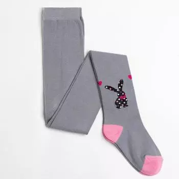 Колготки детские, цвет серый, рост 116-122