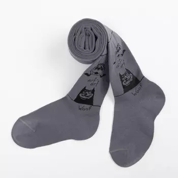 Колготки детские, цвет серый, рост 116-122 см