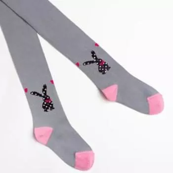 Колготки детские, цвет серый, рост 122-128