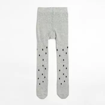 Колготки детские, цвет светло-серый меланж, рост 80-86