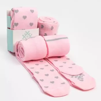 Колготки детские KAFTAN "Сердечки" 116-122 см, розовый