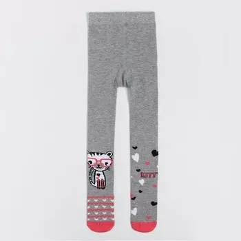 Колготки детские «Kitti», цвет серый, рост 104-110
