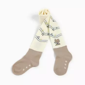 Колготки детские "Котик", цвет бежевый (beige), рост 92-98
