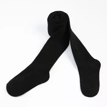 Колготки детские «Лапша», цвет чёрный, рост 146-152