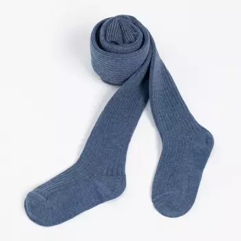 Колготки детские «Лапша», цвет деним меланж, рост 98-104 см