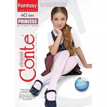 Колготки детские матовые Conte Elegant Princess 40, рост 128-134 см, цвет bianco