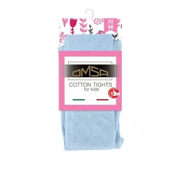 Колготки детские OMSA kids Collant 12A11-3 с ажурным рисунком Blu Сhiaro, размер 140-146