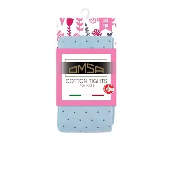 Колготки детские OMSA kids Collant 12Р31-1 горох Blu Сhiaro, размер 104-110