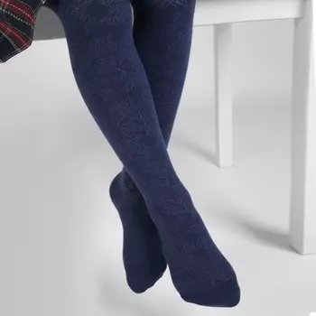 Колготки детские, рост 122-128 см, цвет синий