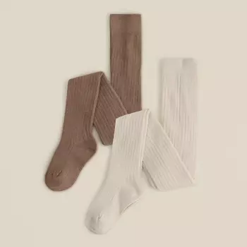 Колготки детские SL Home 2 пары, рост 116-122 см, молочн/беж