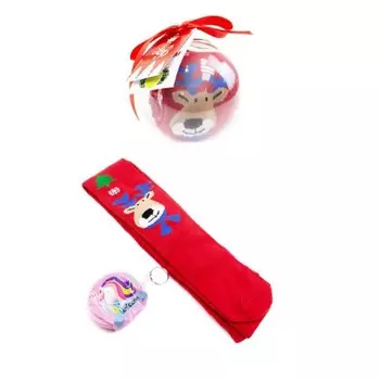 Колготки детские в шаре, цвет красный, рост 80-86 см