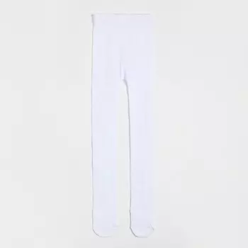 Колготки детские «вертикальная полоска», цвет белый, рост 140-146