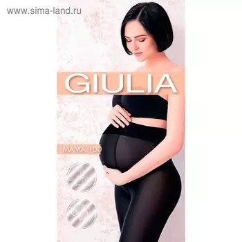 Колготки для беременных GIULIA MAMA 100 den, цвет чёрный (nero), размер 2