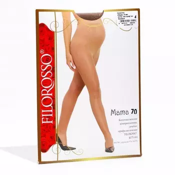 Колготки Filorosso, лечебно-профилактические для беременных, 70 den,1 класс, бежевый, размер 4