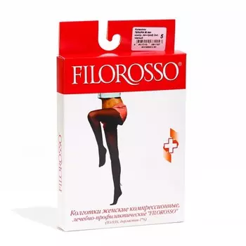 Колготки Filorosso Terapia лечебно-профилактические,2 класс,80 Den, черный, размер 5