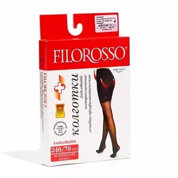 Колготки компрессионные Filorosso Anticellulitic, 240/70 den,1 класс, цвет бежевый, размер 4