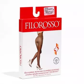 Колготки компрессионные Filorosso LIFT UP, бразильский эффект, 70 den, 1 класс, цвет бежевый, размер 4