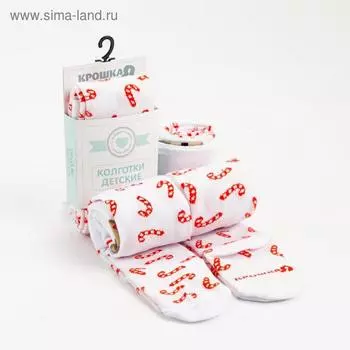 Колготки Крошка Я "Оленёнок", белый, рост 74-80 см