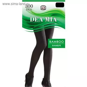 Колготки женские DEA MIA BAMBOO 300 ден цвет чёрный, р-р 4