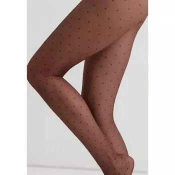 Колготки женские FANTASY DOTS, размер 3, цвет chocolate