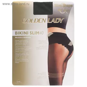 Колготки женские Golden Lady Bikini Slim, 40 den, размер 4, цвет nero