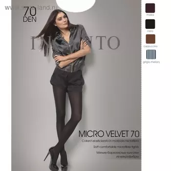 Колготки женские INCANTO MicroVelvet 70 den, цвет чёрный (nero), размер 4