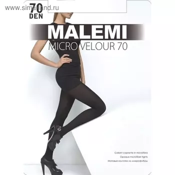 Колготки женские MALEMI Micro Velour 70 цвет чёрный (nero), р-р 5