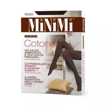 Колготки женские MiNiMi Cotone, 70 den, размер 3, цвет moka