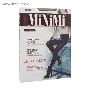 Колготки женские MiNiMi LanaCotone, 180 den, размер 2, цвет nero