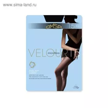 Колготки женские Omsa Velour, 15 den, размер 2, цвет caramello